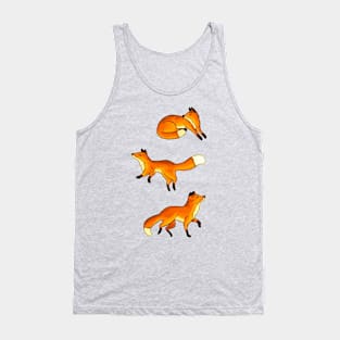 Three Free Frolicking Foxes Tank Top